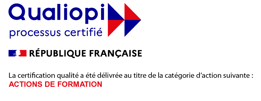 Logo Qualiopi – processus certifié, République française